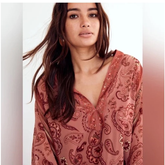 Aritzia Wilfred woman’s Solene Paisley tunic dress - Picture 4 of 16